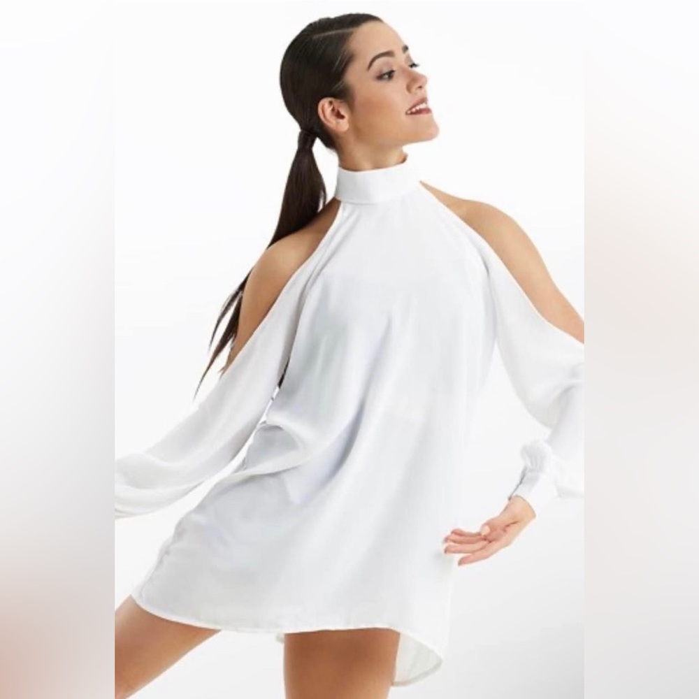 white one piece solo costume